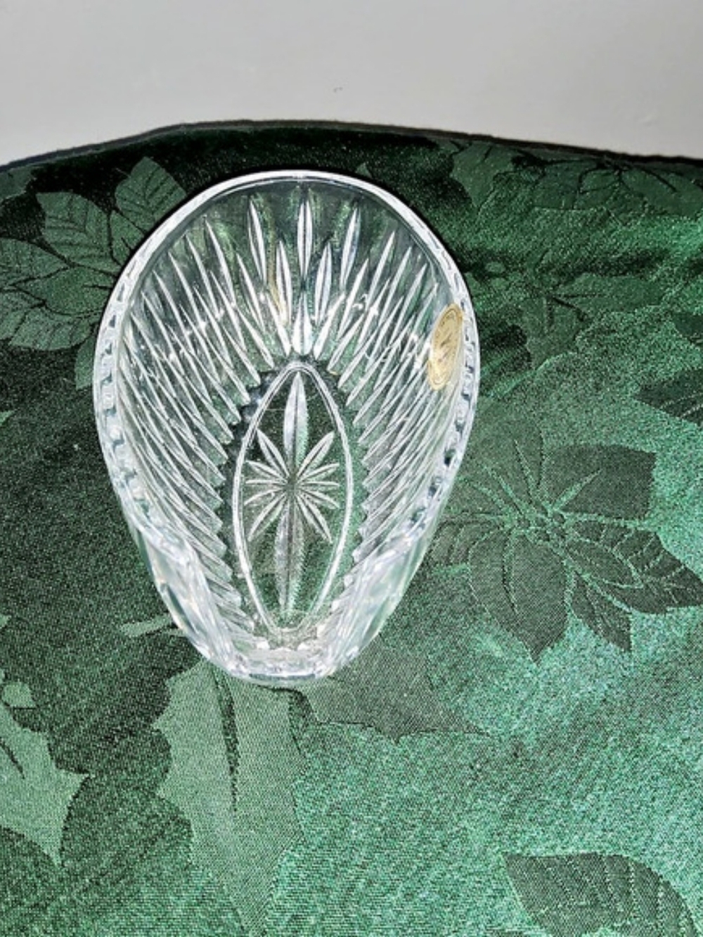 Princess House 24% Lead Crystal Royal highlights Spoon Holder Rest Vintage